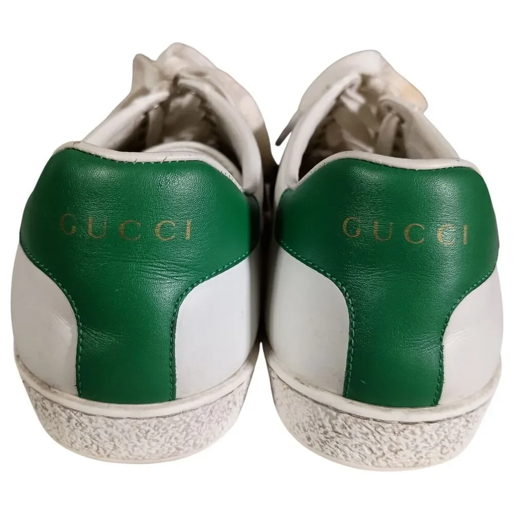 Gucci Ace Disney Donald Duck Fashion Sneaker Lace Up Shoe Leather Mens 39/6-6.5